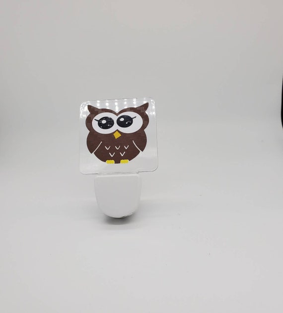 owl LED nightlight, plug in nightlight, for kids, kids room decor, gift for owl lover, tween room decor,  stocking stuffer, christmas gift