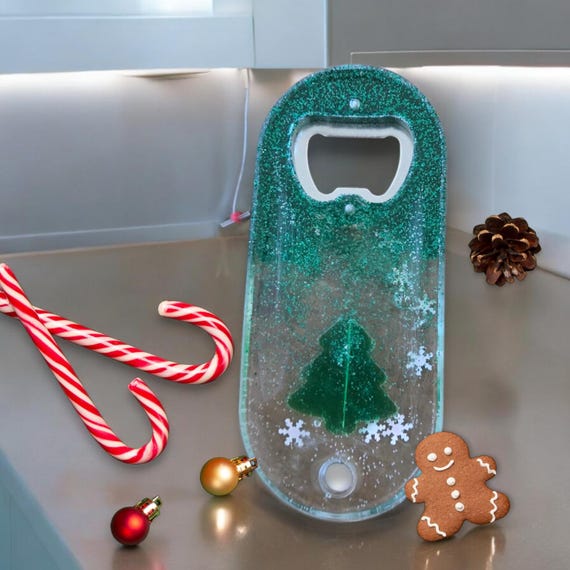 Christmas bottle opener, holiday bottle opener, bottle opener stocking stuffer