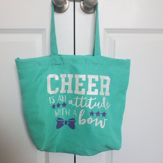 Cheer tote bag, gift bag, cheer team gift, reusable cheer bag