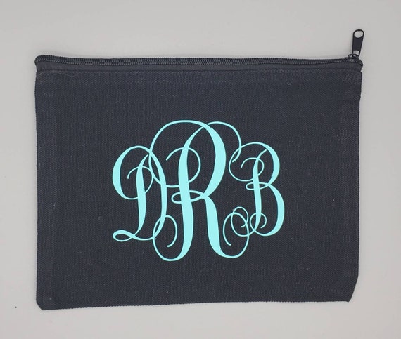 personalized make up bag, cosmetic bag, personalized gift, canvas bag