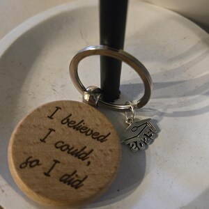 wood keychain, graduation keychain, graduation gift, gift for graduate