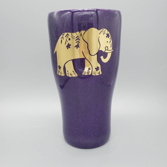 elephant tumbler, glitter tumbler, valentines day gift, valentines day gift for her, valentines day gift for girlfriend