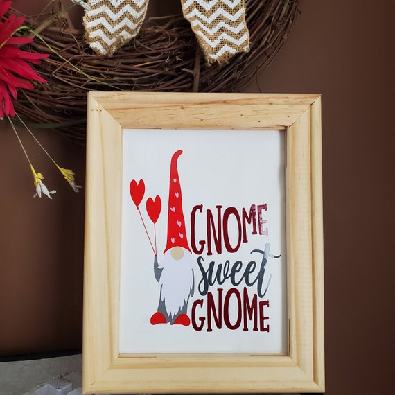 gnome sweet gnome sign, wall hanging,  gnome sign, friend valentine gift