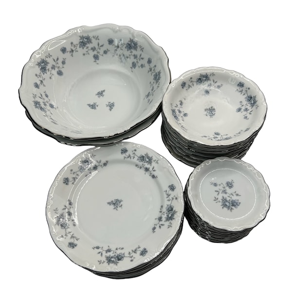 Johann Haviland Bavaria Blue Garland dishes bowls/plates