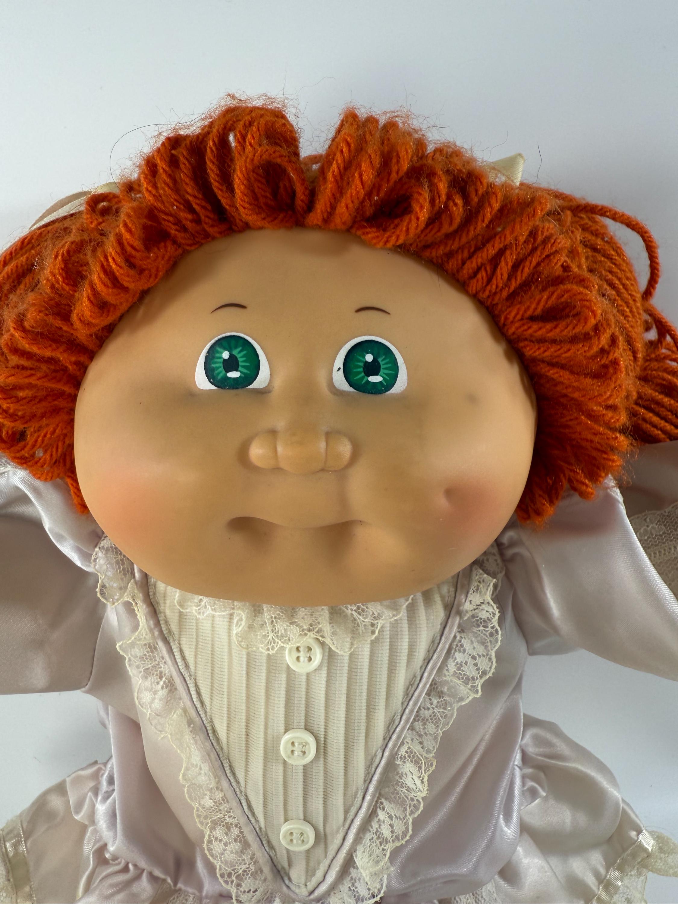 Cabbage Patch Doll red hair green eyes one dimple 1985