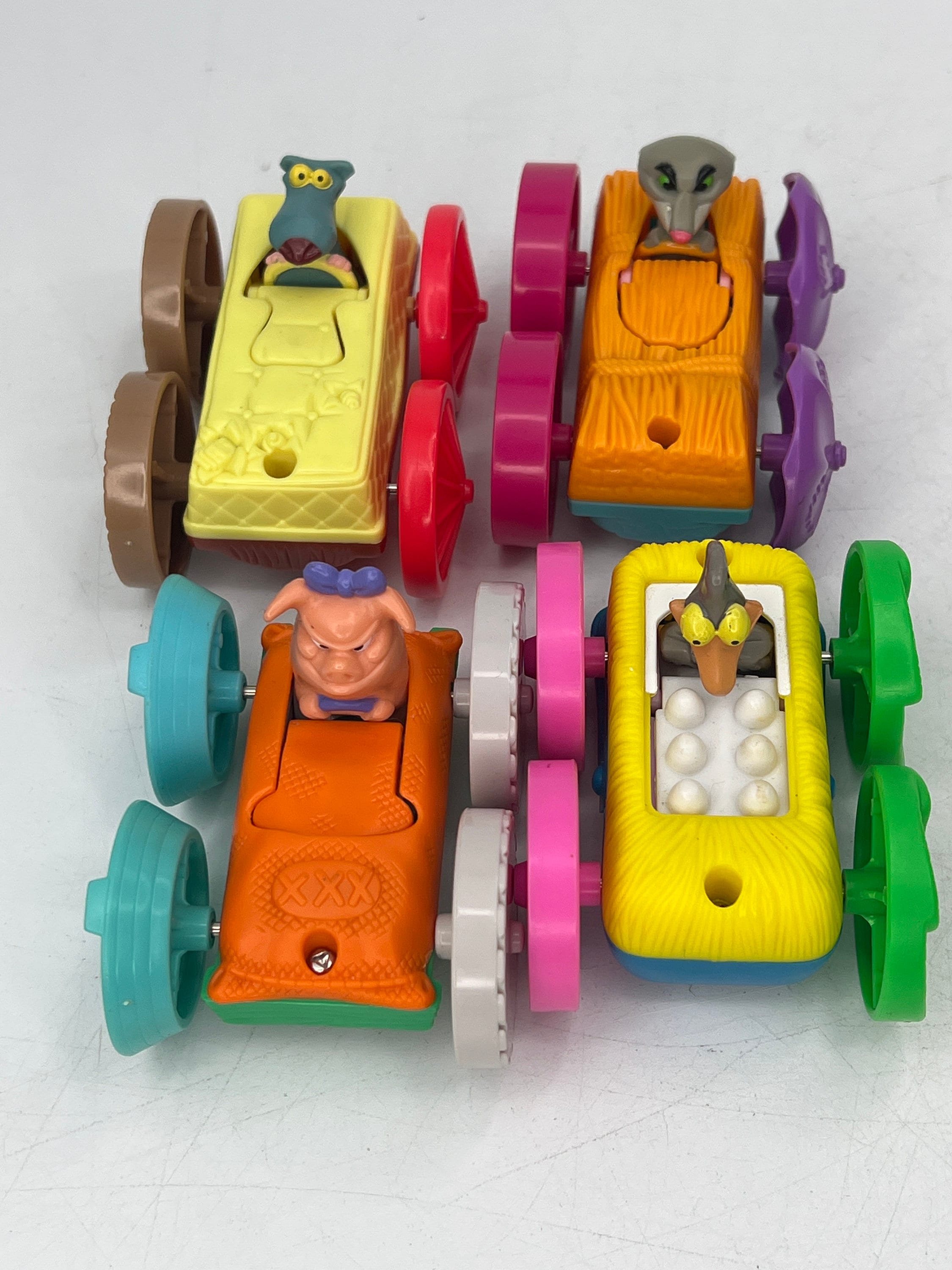 #172 1970年ビンテージ McDonald マクドナルドシルバーカンパニー Vintage 1997 Mcdonalds 101 Dalmatians Flip Car Happy Meal Toys Set