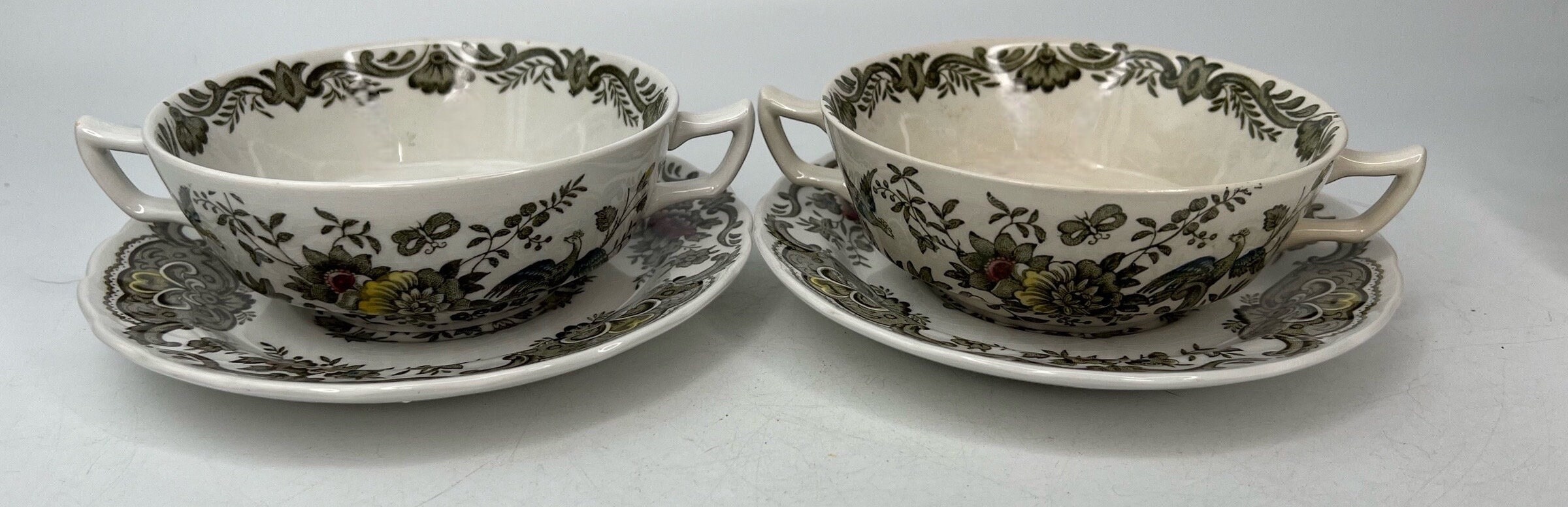 Ridgway Staffordshire England soup and saucer set Windsor
