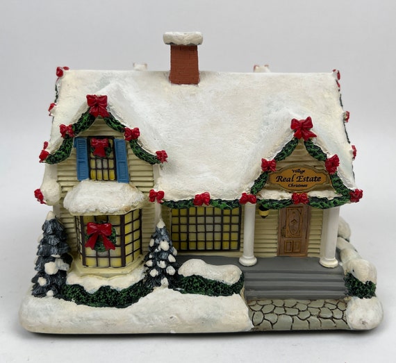 Thomas Kinkades Village Christmas Collection Lighted Real Etsy