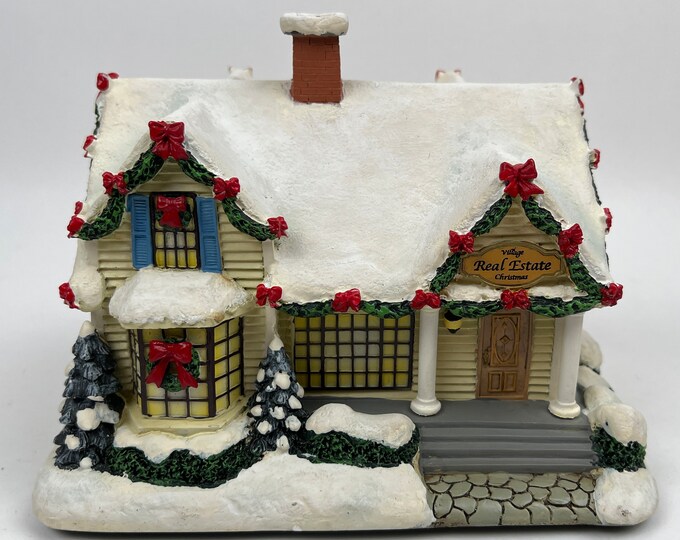 Thomas Kinkades Village Christmas Collection Lighted Real Etsy
