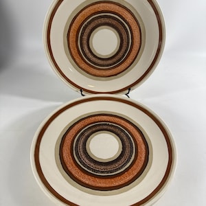 Cavalier Ironstone Mid Century USA Royal China Santa Fe dinner plates Set Of 4