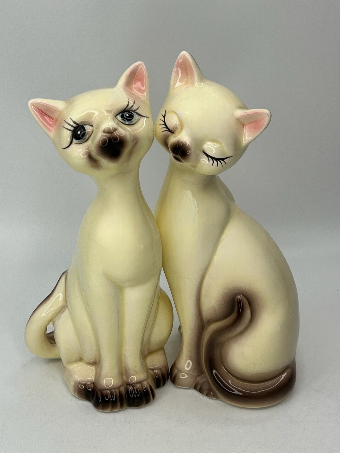 Vintage Siamese Cat Figurines Etsy
