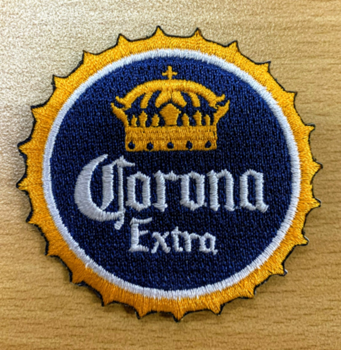 CORONA EXTRA Beer Bottlecap Iron on Embroidery Embroidered | Etsy