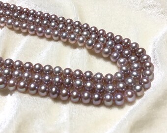 Collier 5 Perles D'eau Douce Potatoe Blanches 6mm – Chaine Argent 925 – Neuf Sans Emballage