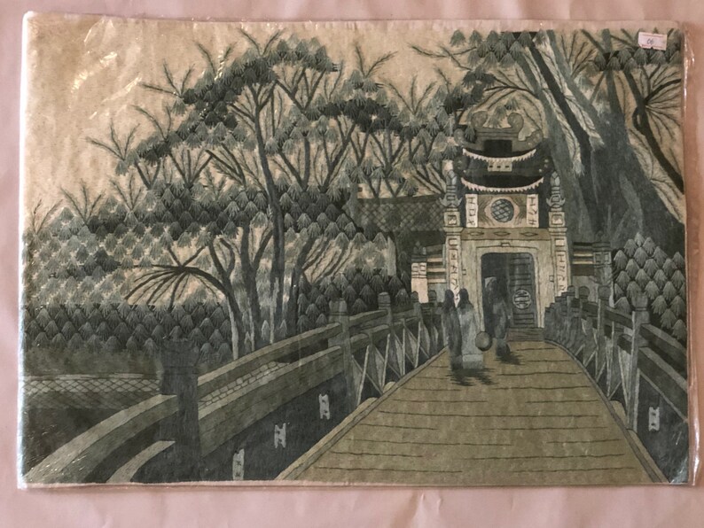 Bridge going into Temple and Forest Canvas