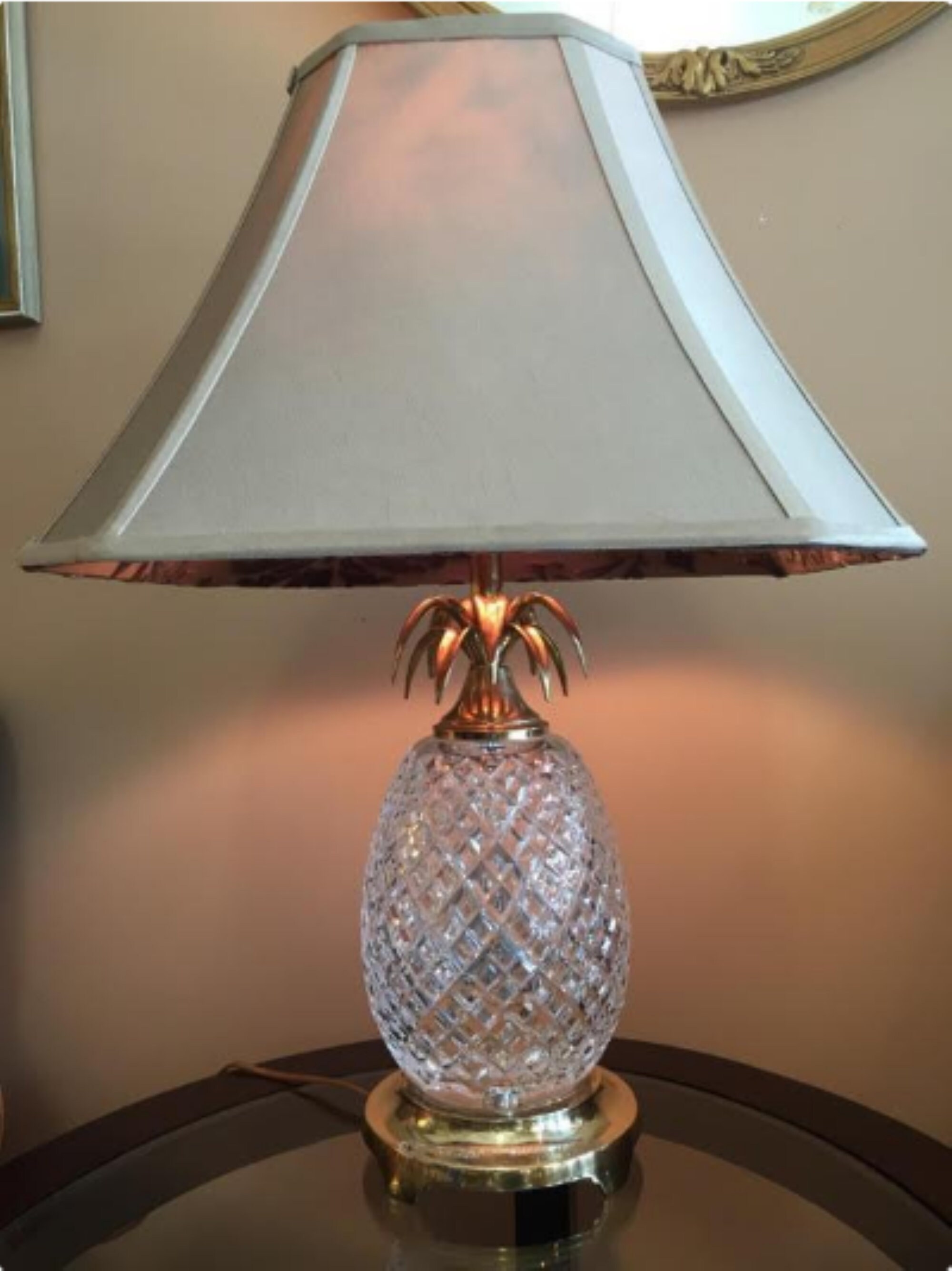 Waterford Crystal Pineapple Lamp Etsy