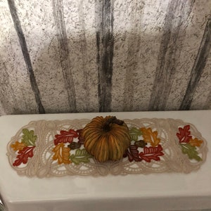 Lace Fall doily - 5 in. x 15 in.