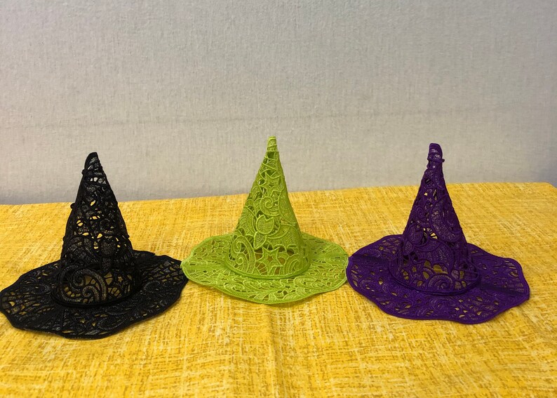 Lighted Lace Witches Hat Approx. 5 IN. Tall Etsy