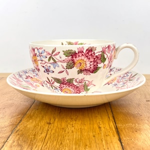 Rare Copeland Spode Spode's Aster 2/8130 Giant Jumbo Cup & Saucer Vintage