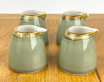 4 x Olympia Kiln Milk Jugs Creamers - Moss Porcelain - 6.5cm Tall - 96 ml