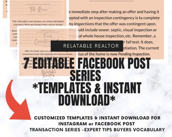 Transaction Series - Expert Tips Buyers Vocabulary | TEMPLATE & INSTANT DOWNLOAD | Home Buying Process