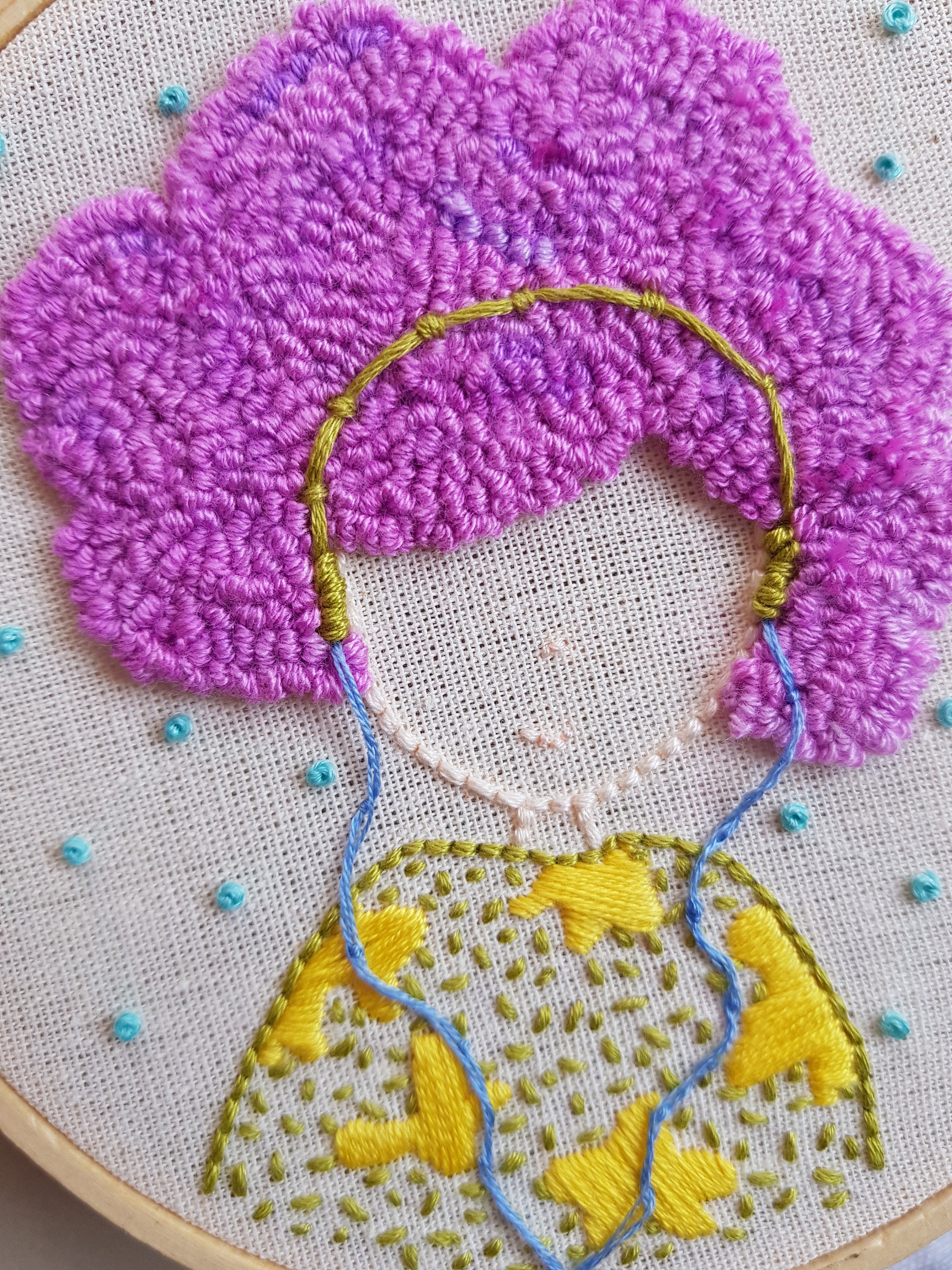 Hand Embroidery Pattern, PDF 90s Girls, DIY Stitching, Digital Pattern, Beginner Embroidery