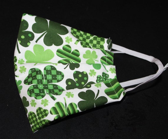 GREEN SHAMROCK Ear Loop Face Mask GREEN SHAMROCK Ear Loop Face Mask