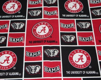 Alabama algodón tela venta crimson Tide Material 9 "x 42" NCAA Bloque De Fútbol