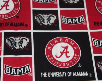 ONE YARD Alabama tela de algodón Crimson Tide Material NCAA Logo Football 36" x 42"