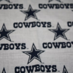 Dallas Cowboys Fabric 1 YARD Cotton Material Yard 36&quot; x 58&quot;Football Perfect for Face Masks or Crafts