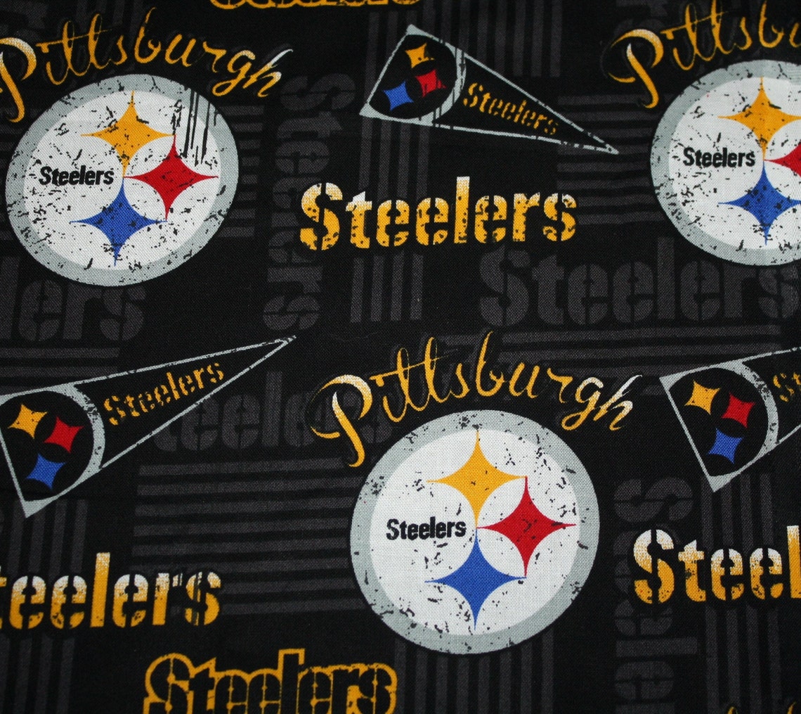 Pittsburgh Steelers Cotton Fabric Pittsburgh Logo Pennant 1/4 - Etsy