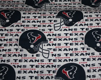 Houston Texans Cotton Fabric Material 1/4 Yard 9" x 57"  Perfect for Face Masks or Crafts