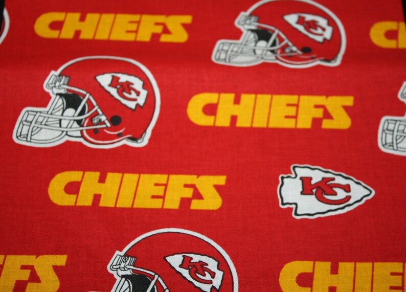 Kansas City Chiefs Cotton Fabric Material 1/4 Yard 9 X Etsy