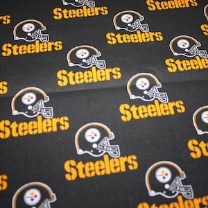 Pittsburgh Steelers Fabric 1 YARD Cotton Material Pittsburg 36&quot; x 54&quot; Perfect for Face Masks