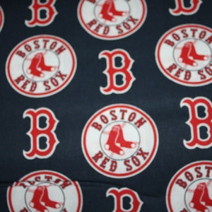 Boston Red Sox Cotton Fabric Material 1/4 Yard 9" x 57"  Baseball  Perfect for Face Masks or Crafts
