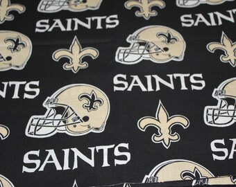 Nueva Orleans Saints tela algodón material 1 yarda 36 " x 58" fútbol perfecto para máscaras de cara o artesanías