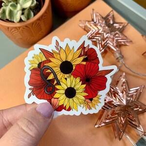 Leo Sticker | Zodiac Sticker | Astrology Sign Sticker | Leo Zodiac Sticker | Subtle Leo Zodiac Sticker | Laptop Sticker | Flower Sticker