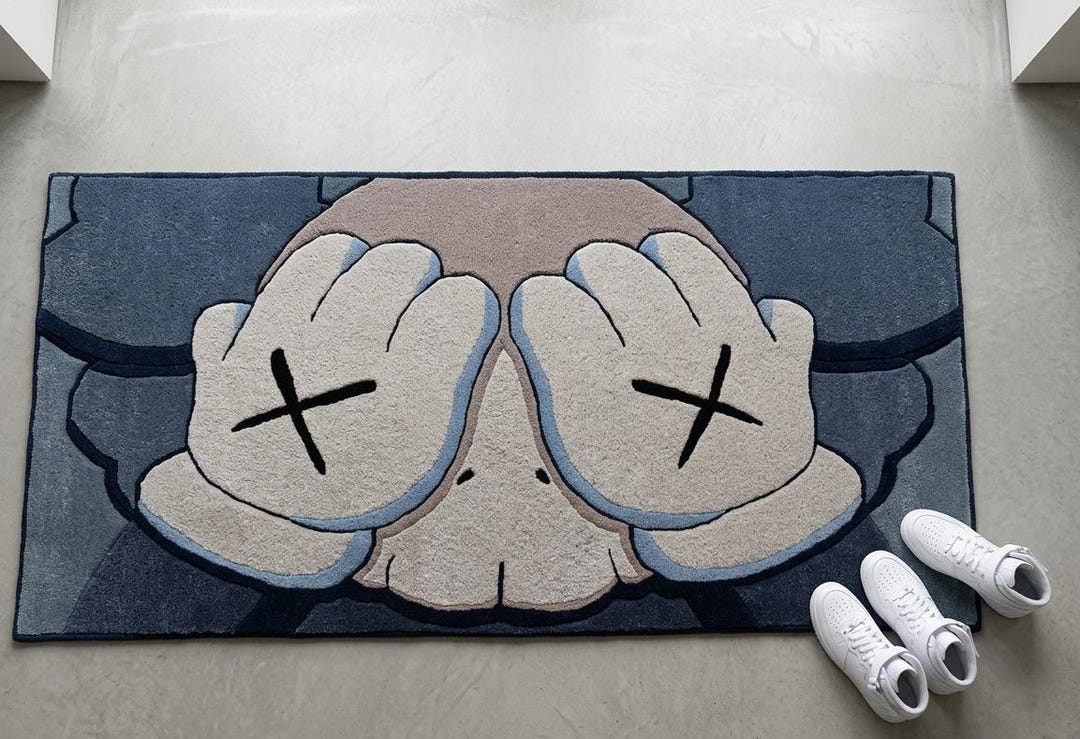 Kaws 2d Rug Hand-tufted Wool Rug – KAWS Inspired Art, Modern Hypebeast Decor - Etsy