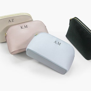 Personalised cosmetic bag with small monogram | custom makeup bag | personalized gift for her | personalised gift for bridesmaid | organizer