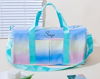 Personalized Duffel Bag, Gifts for Her, Embroidered Yoga Duffel Bag, Custom Weekender Bag, Travel Bag, Initial Gym Bag, Hospital Bag