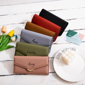 Personalised Womens Wallet, Purse,Ladies Wallet, Card bag,Engraving Wallet,Purse with tassel,Girlfriend Gift,Ladies Gift,Wedding Gift.
