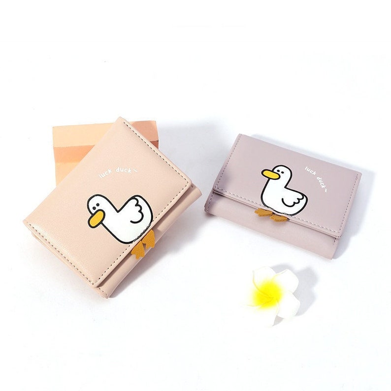 Custom Name Wallet/cute Kawaii Luck Duck Small Wallet/coin Etsy