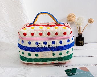 Borsa per il trucco personalizzata semplice e pratica a forma di fiore, organizer per cosmetici vintage, borsa per il trucco o mini borsa per il trucco, borsa da toeletta, custodia da viaggio