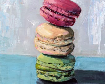 Macarons, hochwertiger Kunstdruck