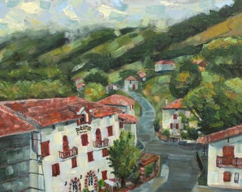 Basque Town, Ezterenubi, Basque Fine Art Giclee Prints