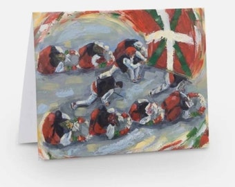 Basque Flag,  Ikurrina Greeting Cards
