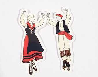 Basque Dancers Sticker