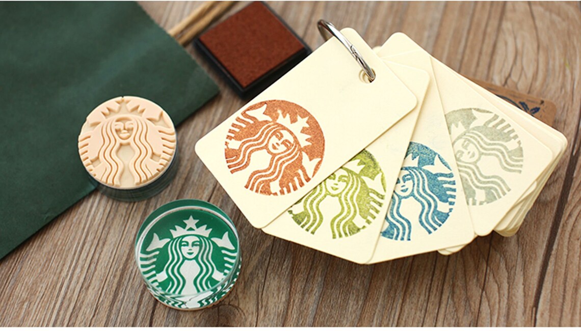 Starbucks Stamp Starbucks Stickers Starbucks bookmark Etsy