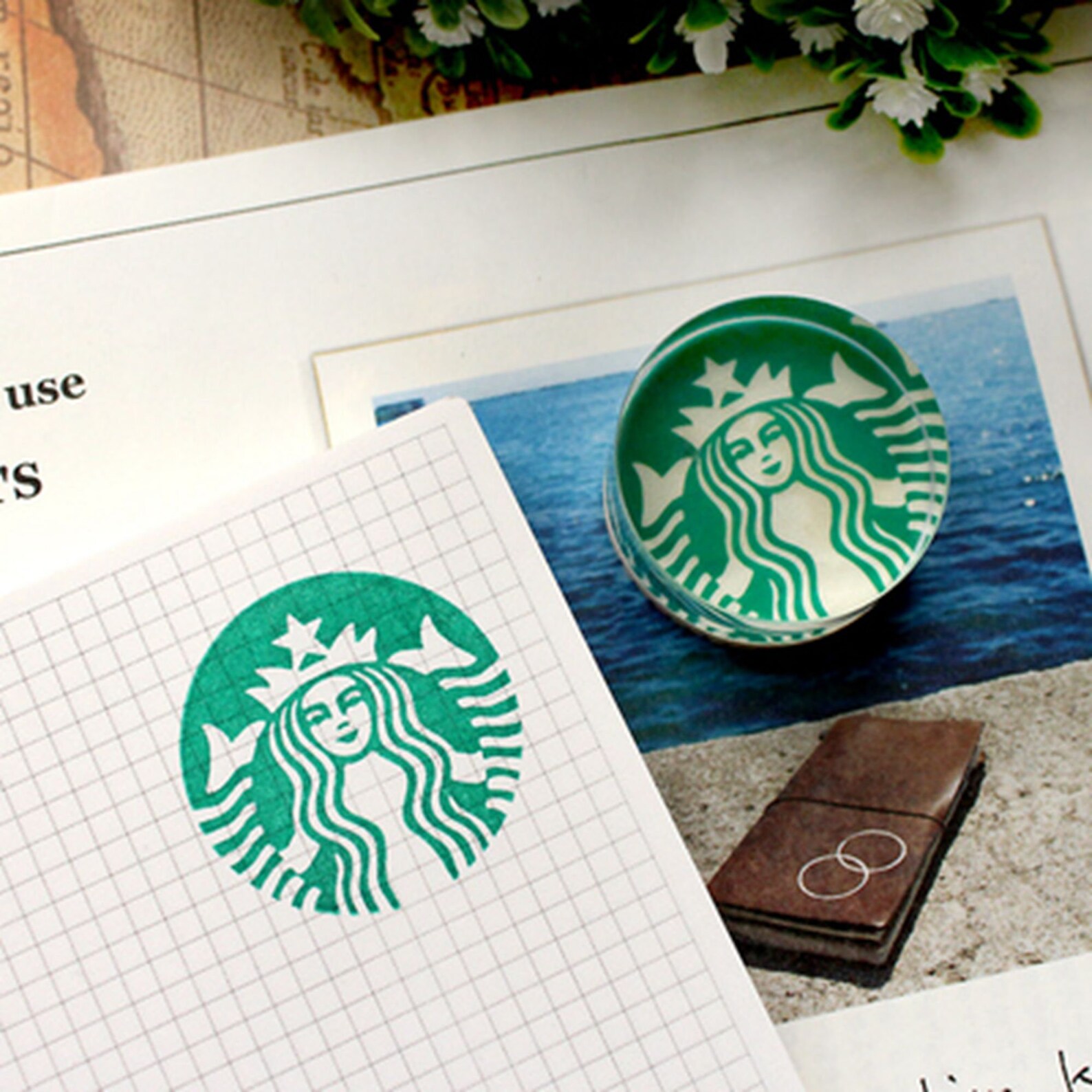 Starbucks Stamp Starbucks Stickers Starbucks bookmark Etsy