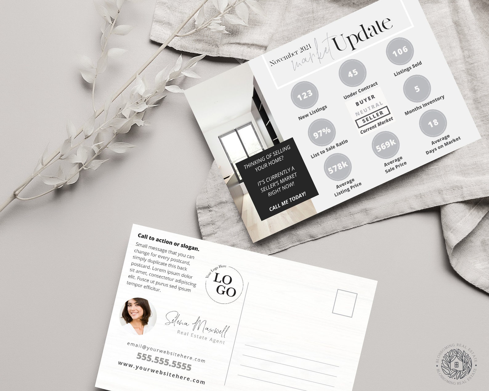 Market Update Postcard for Real Estate Agents Etsy