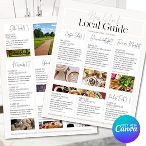 Real Estate Local Guide Template | Editable Canva Handout, Agent Branding Flyer, Neighborhood Highlights, Luxury Area Welcome Flyer